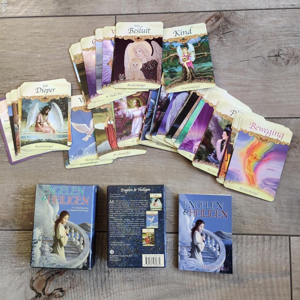 Doreen Virtue - Engelen en Heiligen, Tarot of Kaarten leggen, Overige typen, Ophalen of Verzenden, Zo goed als nieuw