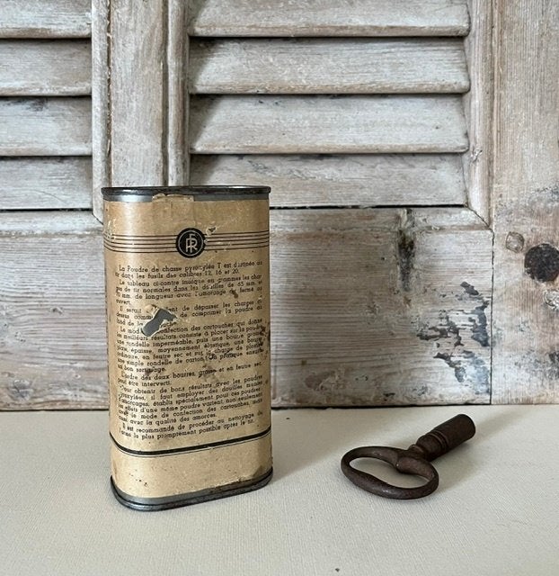 Poudre de chasse Pyroxylée decoratief blikje van jachtpoeder, Ophalen of Verzenden