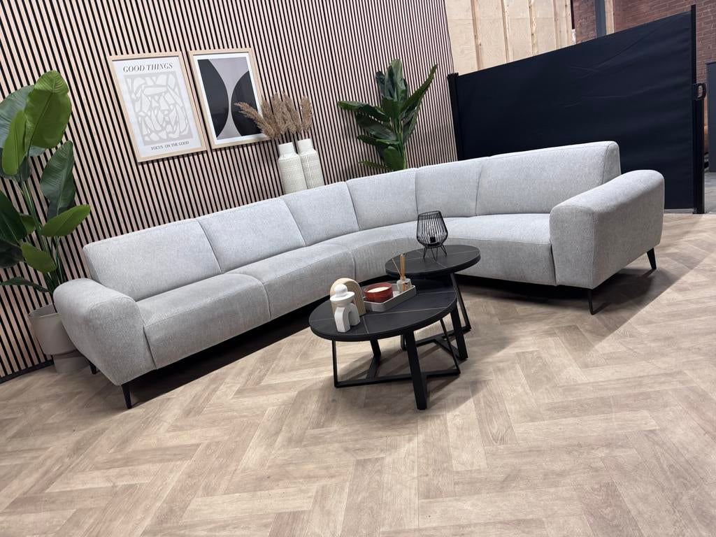 ZGAN Label51 Moderne Hoekbank Mauro - Grijs - 285 x 240, Huis en Inrichting, 250 tot 300 cm, Moderne hoekvank japandi tijdloos grijs label51 scandinavisch