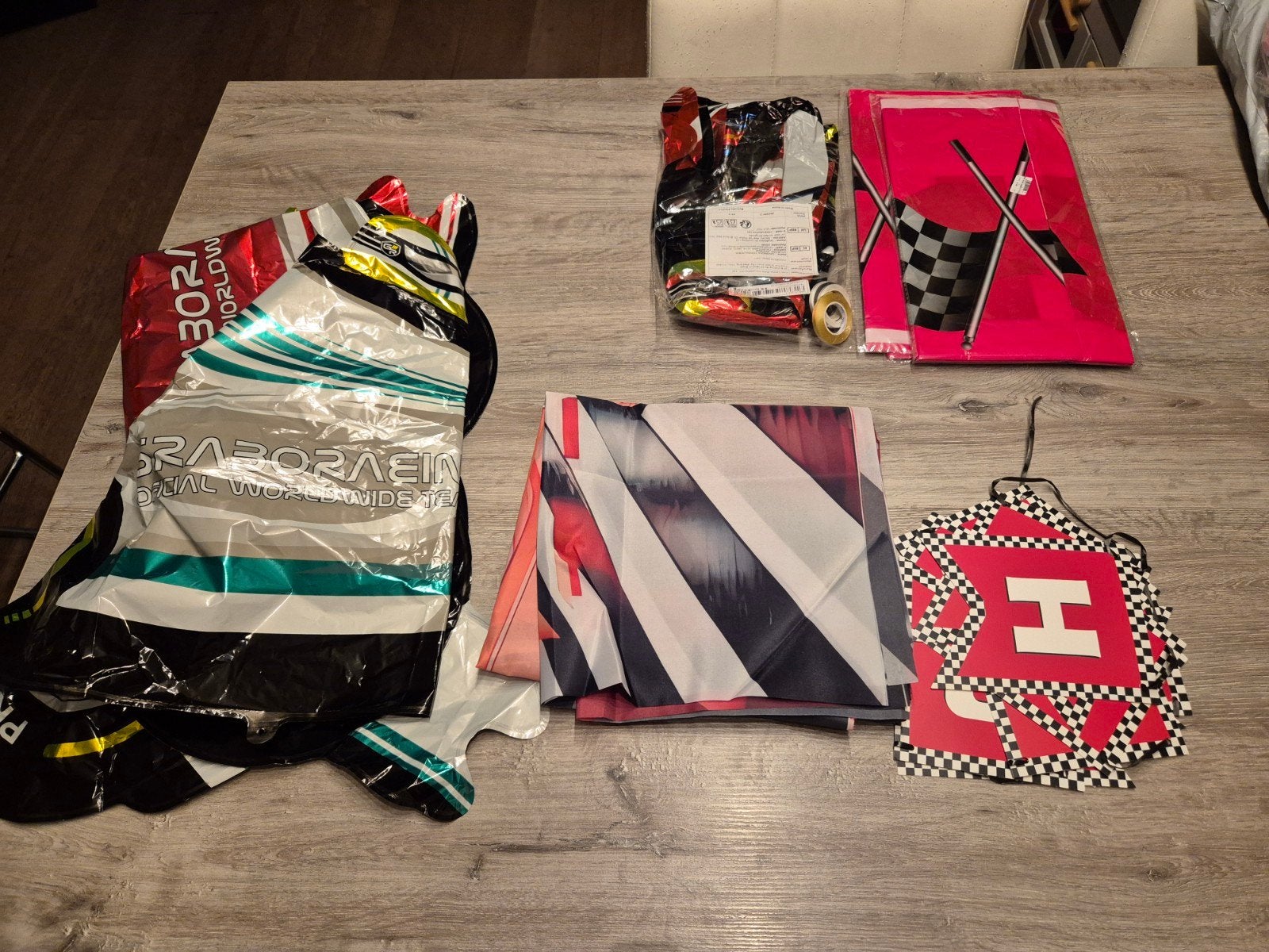 Race thema feestartikelen set, Ophalen, Nieuw, Versiering, Verjaardag
