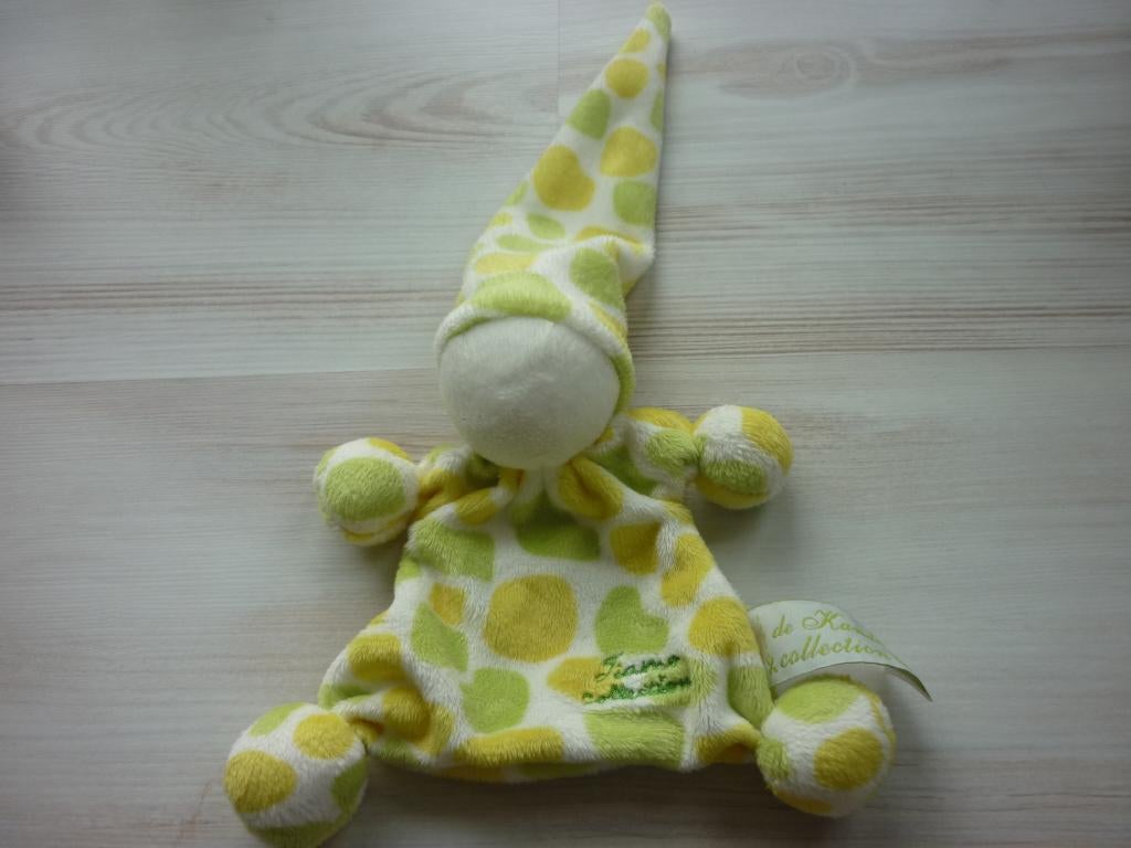 Groen geel gevlekt tut popje spookje van Tiamo de kandeel, Overige typen, Ophalen of Verzenden, Zo goed als nieuw, Wasbaar