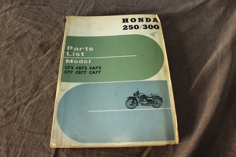Honda C72 CS72 CA72 C77 CS77 CA77 1960 motorcycle parts list, Motoren, Ophalen of Verzenden, Honda