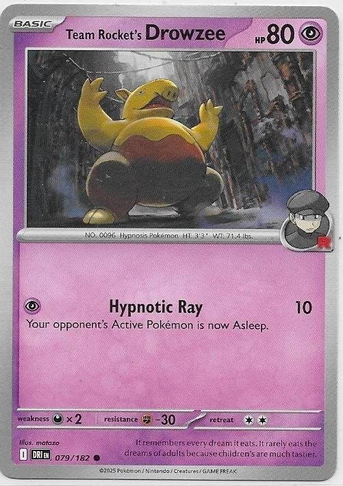 Destined Rivals,  Team Rocket's Drowzee [common] 79/182, Verzenden, Nieuw, Losse kaart