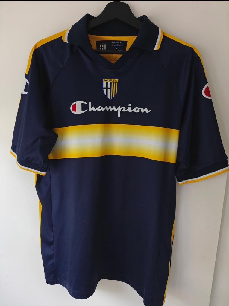 Vintage Parma F.C. Champion Voetbalshirt Maat XL, Blauw, Champion, Maat 56/58 (XL), Ophalen of Verzenden