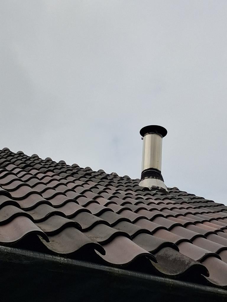Dakdoorvoer, muurbeugel, kachelpijp, vuurvast glas cement, Doe-het-zelf en Verbouw, Buizen en Afvoer, Overige typen, Zo goed als nieuw