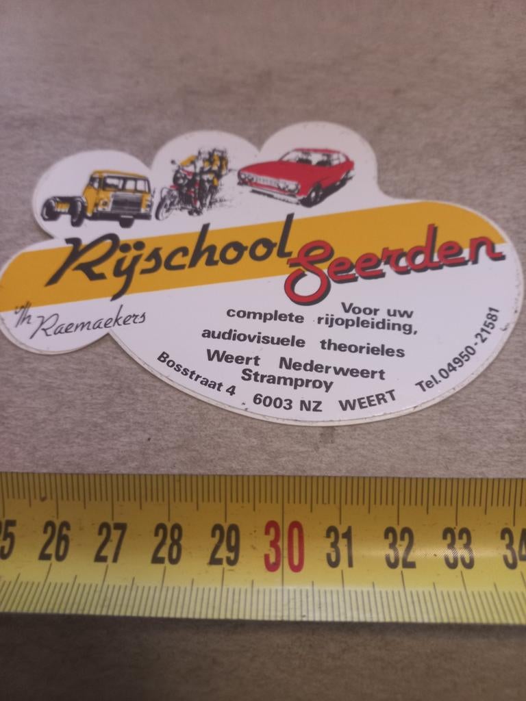 Rijschool sierden Stramproy weert Nederweert, Verzamelen, Ophalen of Verzenden, Zo goed als nieuw