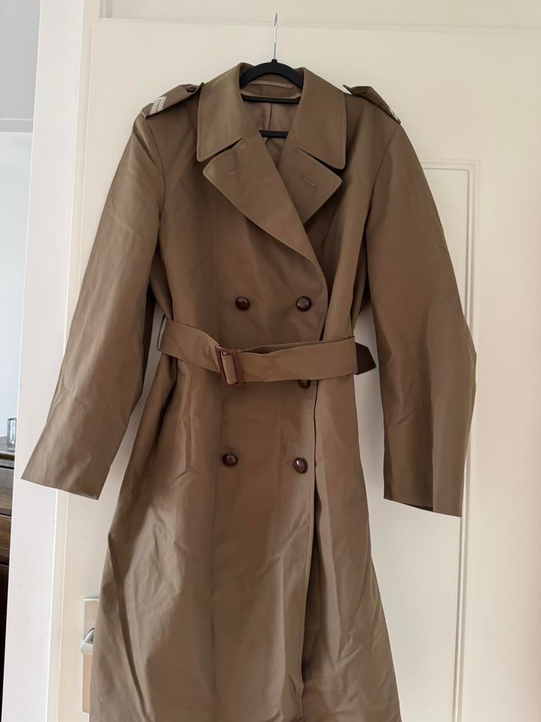 Leger jas trenchcoats maat 46, Ophalen of Verzenden, Landmacht, Nederland, Kleding of Schoenen