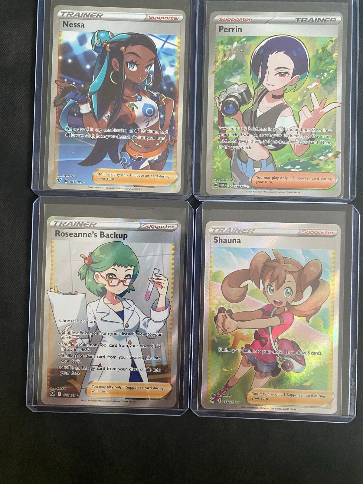 Pokémon TCG Full Art Trainer Kaarten Set (4 stuks), Ophalen of Verzenden, Zo goed als nieuw, Meerdere kaarten
