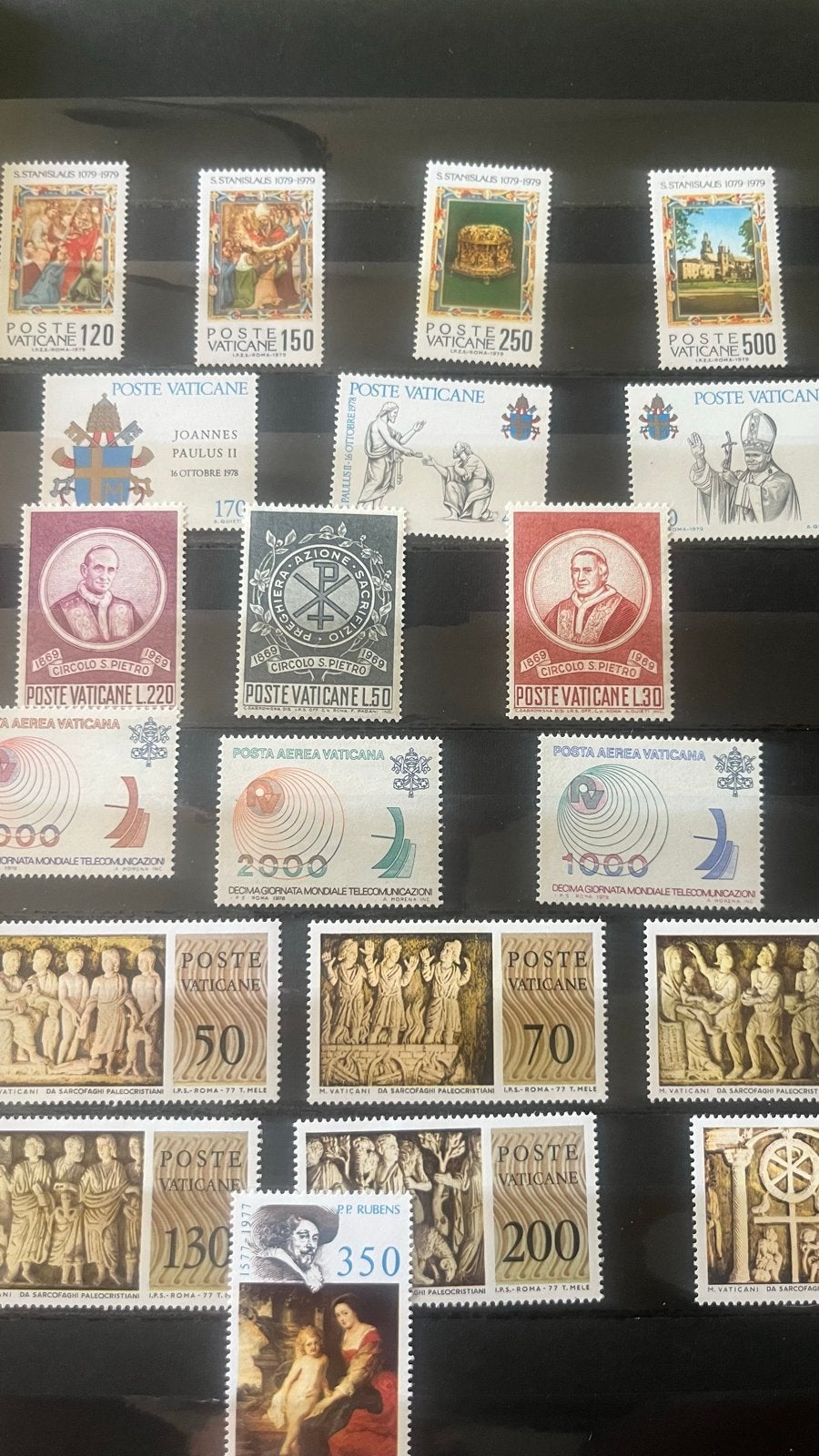 Album met zegels Vaticaanstad - Diverse periodes, Verzenden, Na 1940, Gestempeld