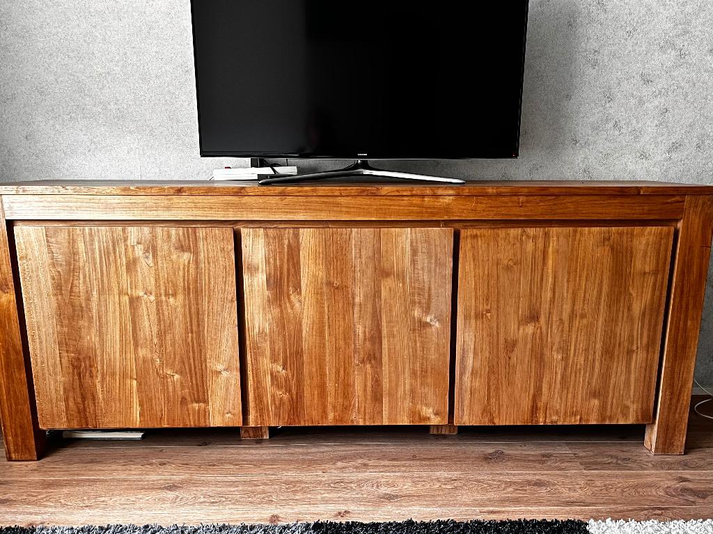 Tekoop dressoir, Ophalen, Teakhout, 200 cm of meer, 25 tot 50 cm