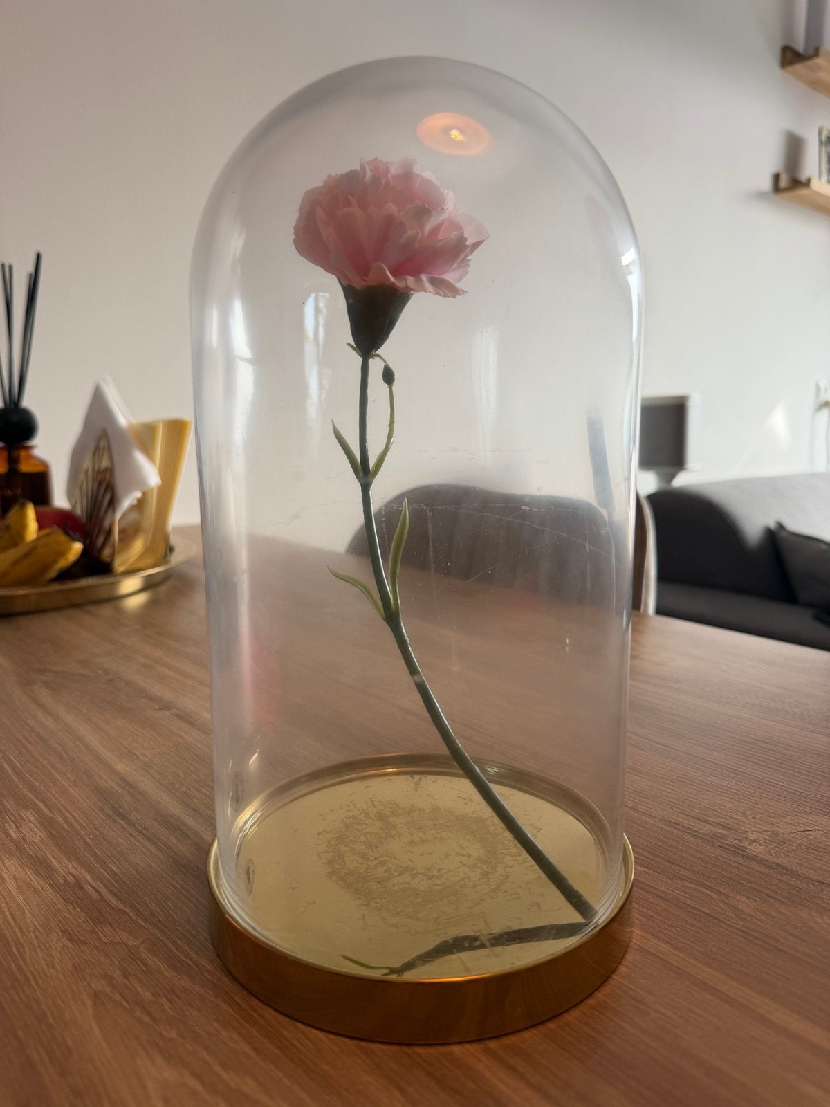 Ikea glazen stolp met schotel - 26 cm hoog, 15 cm diameter, Ophalen of Verzenden, Zo goed als nieuw, Glas