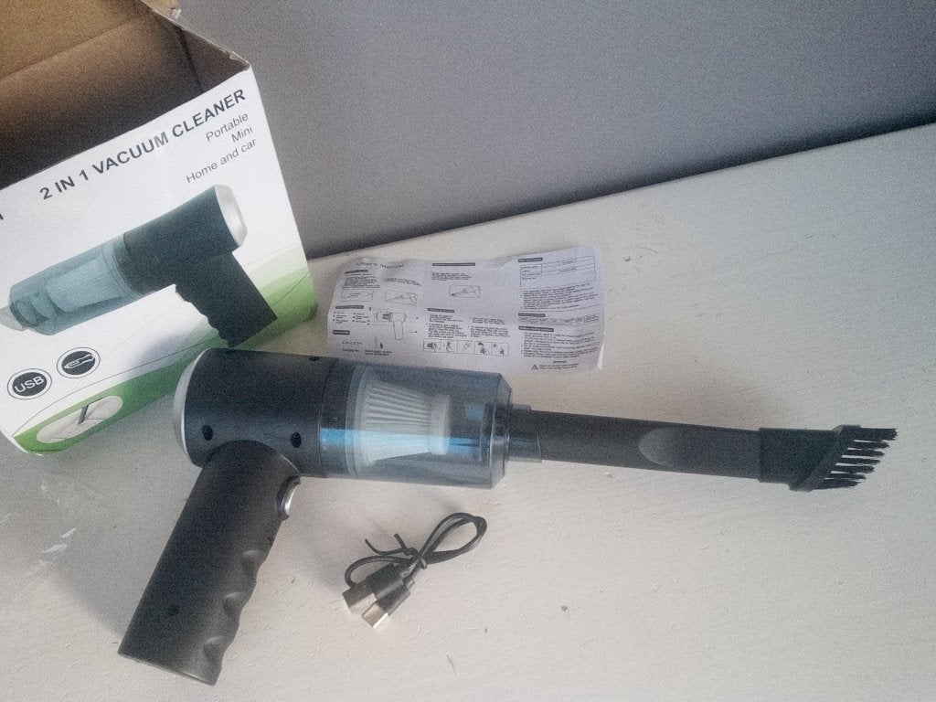 Auto stofzuiger mini handstofzuiger. Kruimeldief Air Duster, Kruimeldief, Ophalen of Verzenden, Minder dan 1200 watt, Reservoir
