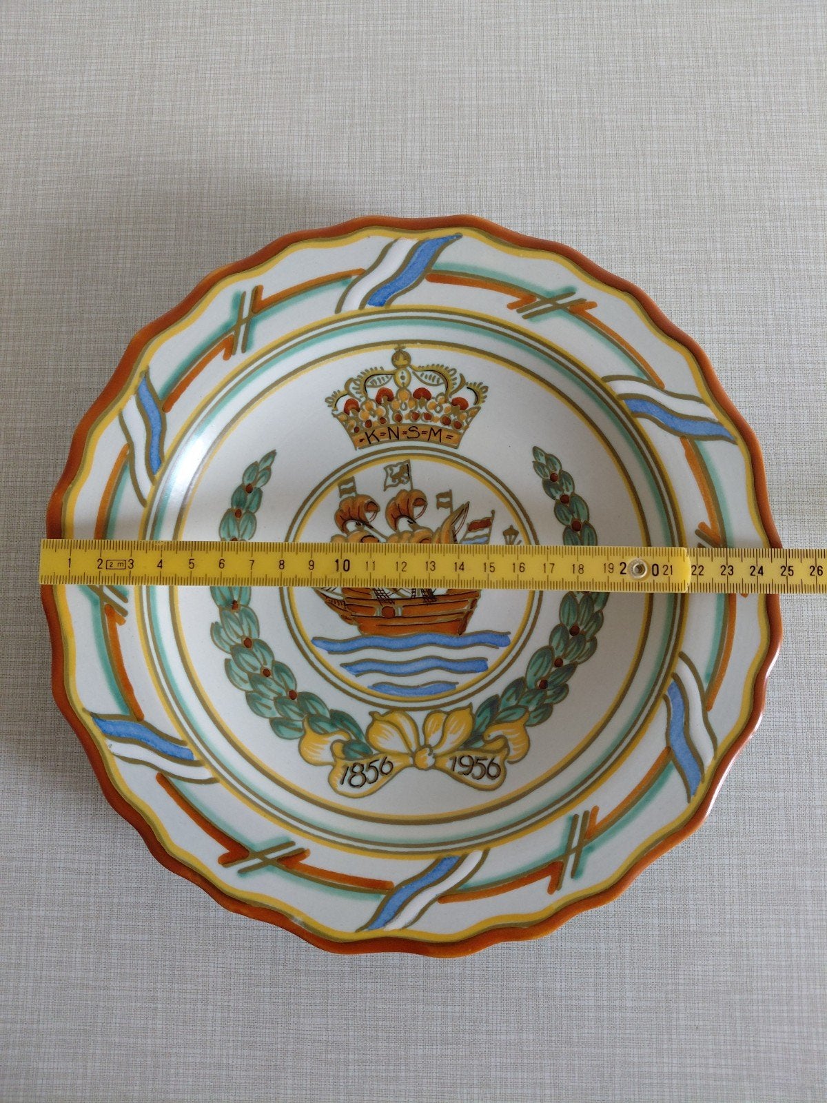 Gedenkbord K.N.S.M. 1856-1956 Zuid-Holland Gouda, Antiek en Kunst, Ophalen of Verzenden