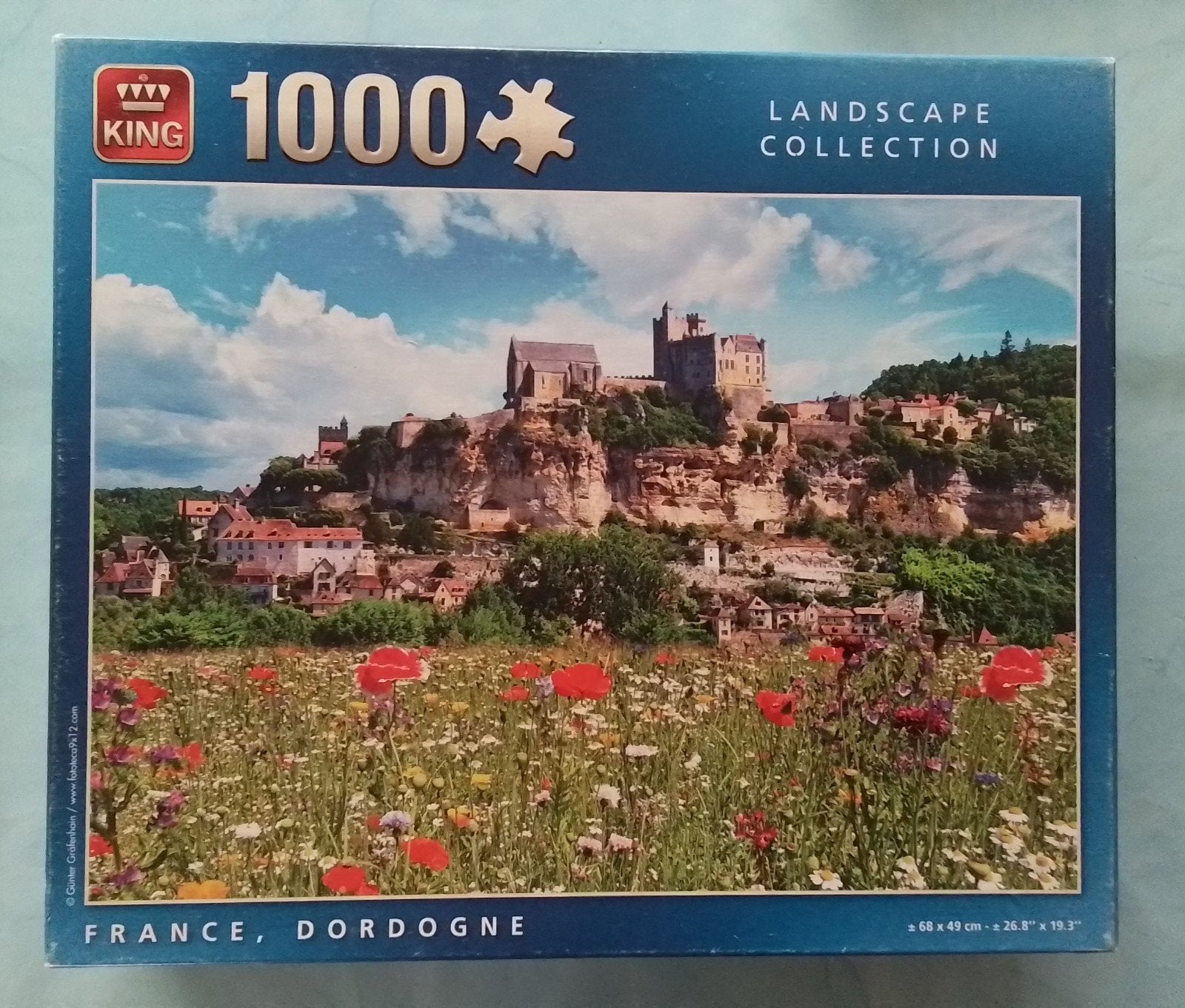 King Legpuzzel 1000 stukjes - Frankrijk Dordogne, Ophalen of Verzenden, 500 t/m 1500 stukjes, Zo goed als nieuw, Legpuzzel