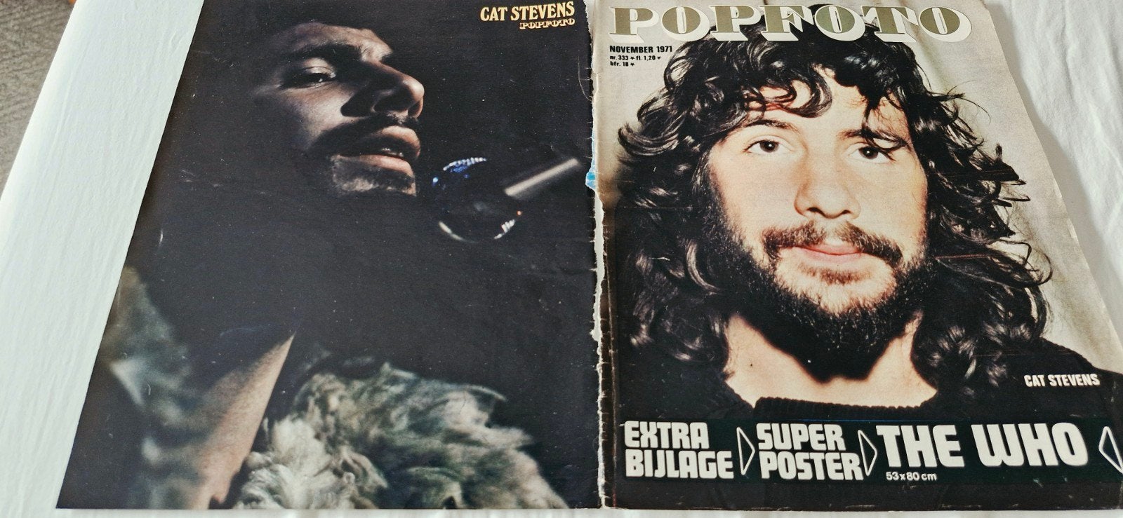 Cat Stevens Popfoto cover  en posters (1971), Ophalen of Verzenden, A1 t/m A3