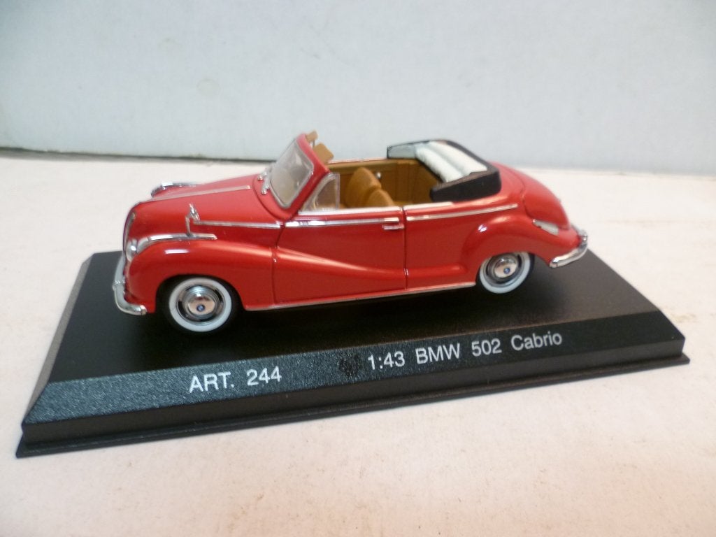 Detailcars BMW 502 Cabriolet kleur rood 1:43 modelauto, Ophalen of Verzenden, Nieuw, Auto, Overige merken