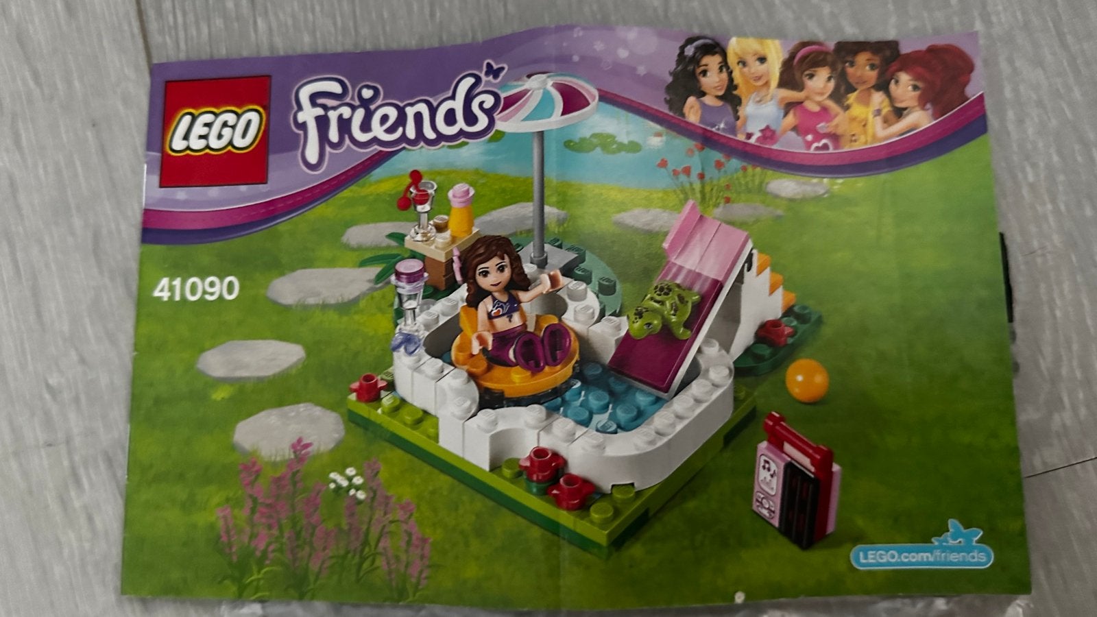 Lego - Friends - Olivia’s zwembad (41090) compleet, Ophalen of Verzenden, Zo goed als nieuw