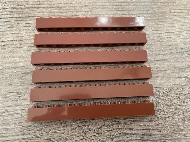 lego basis blokjes 1x12 bruin (12), Ophalen of Verzenden, Nieuw, Losse stenen, Lego