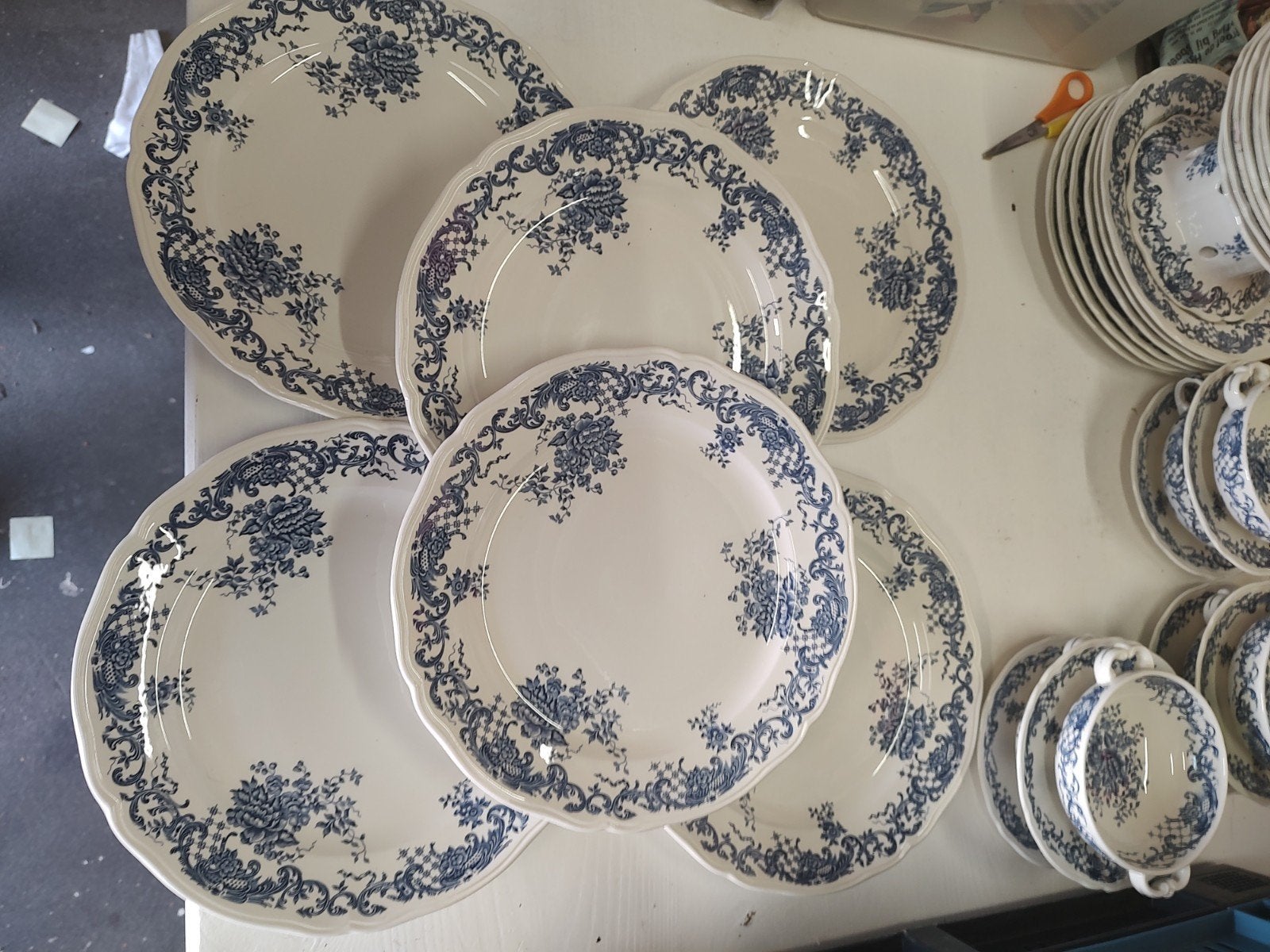 Villeroy & Boch Valeria Borden - Blauw Bloemmotief, Antiek en Kunst, Ophalen of Verzenden