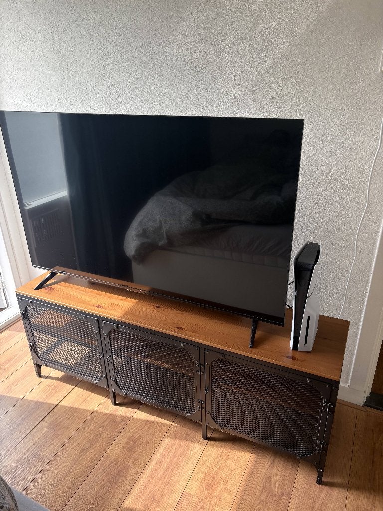 FJÄLLBO TV bench, Ophalen, Zo goed als nieuw, 25 tot 50 cm, Minder dan 100 cm