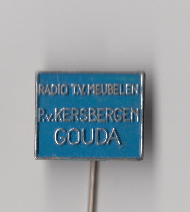Gouda Kersbergen Radio TV Meubelen speldje, Gebruikt, Niet vindbaar, Niet vindbaar, Speldje of Pin