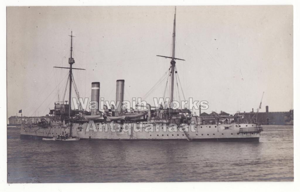 Oude foto / fotokaart van een marineschip fregat 1912, Gebruikt, Verzenden, Foto, Voor 1940