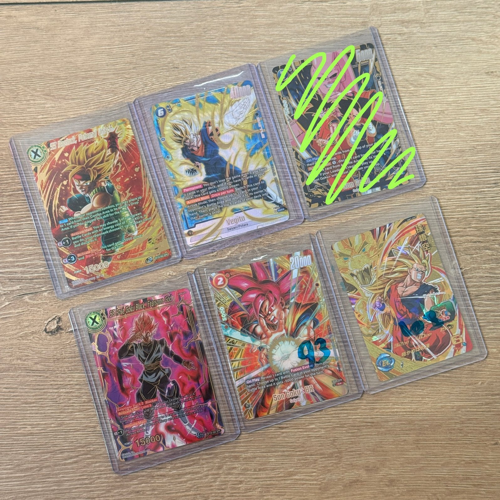 DBZ TCG diverse hitjes, Hobby en Vrije tijd, Ophalen of Verzenden, Nieuw, Losse kaart, Foil