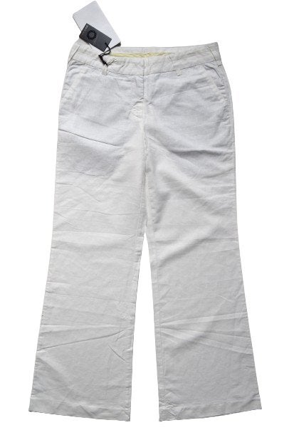 Nieuwe Gsus broek, flare pantalon, linnen, Wit/crème, Mt. M, Overige kleuren, Verzenden, Zo goed als nieuw, Lang