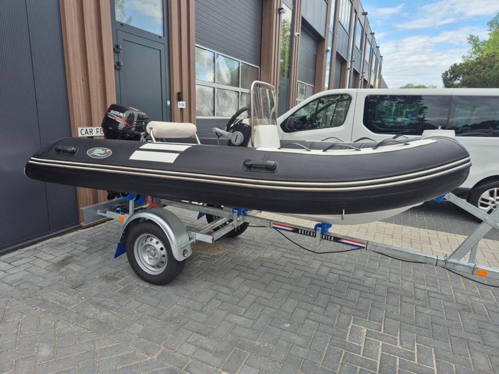 Hibo RIB 360 + Suzuki 15pk 4takt, set uit 2011., Gebruikt, Inclusief motor, Hibo, Ophalen