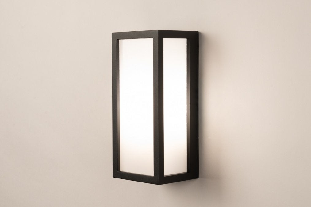 zwart wit lantaarn buitenlantaarn voordeur overkapping lamp, Ophalen of Verzenden, Nieuw