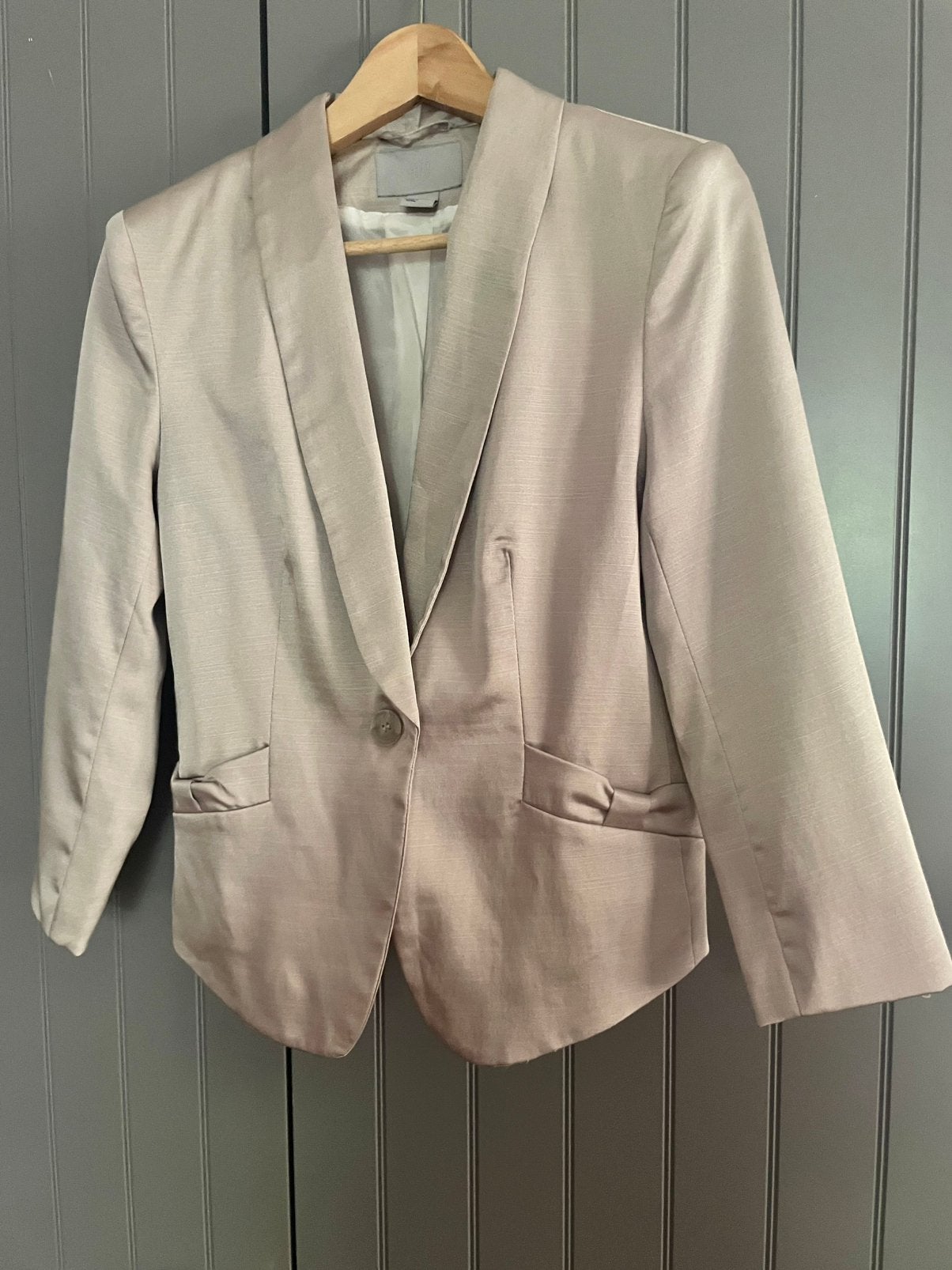 Blazer h&m maat 36 feest of bruiloft, Ophalen of Verzenden, Nieuw, Maat 36 (S), Beige