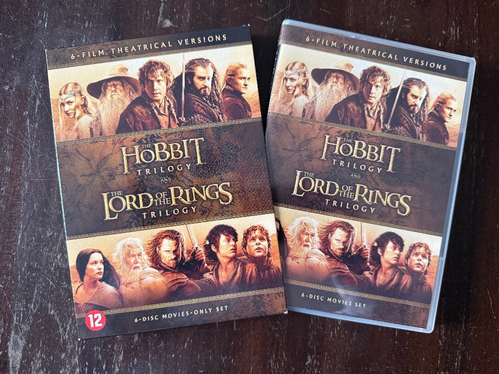 The Lord of the Rings en The Hobbit Trilogie ( 6 DVD Box ), Bonusmateriaal, Nederlands, Ophalen of Verzenden, Zo goed als nieuw