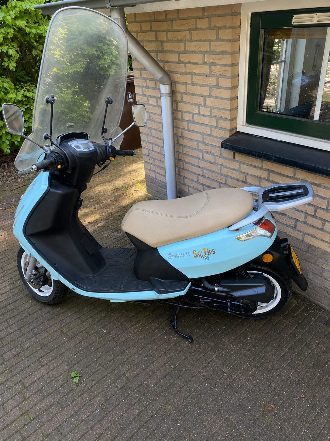 Peugeot Vivacity Scooter - Lichtblauw, Fietsen en Brommers, Ophalen, Gebruikt, Maximaal 45 km/u, Benzine