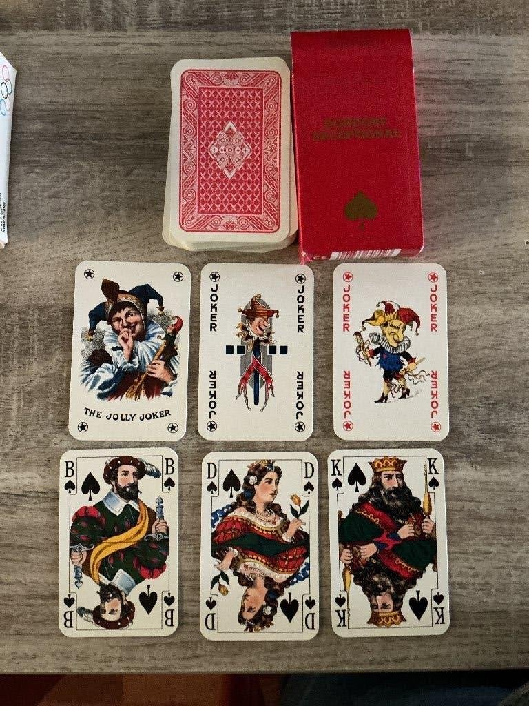 Kaartspel met leuke jokers, Verzamelen, Ophalen of Verzenden, Zo goed als nieuw, Speelkaart(en)
