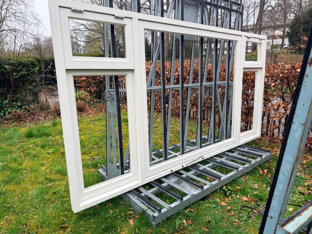 Houten intrekkozijn, 3215 x 1647. Nieuw, incl HR++ glas, Ophalen, Nieuw, 150 tot 225 cm, Inclusief glas
