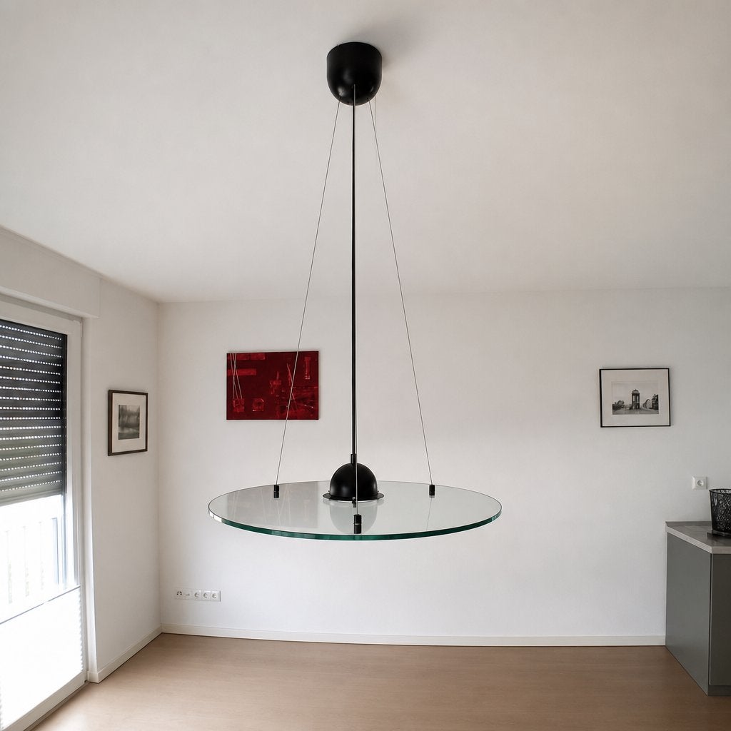 Design hanglamp glas, Huis en Inrichting, Lampen | Hanglampen, Ophalen, Gebruikt, Design, Overige fittingen