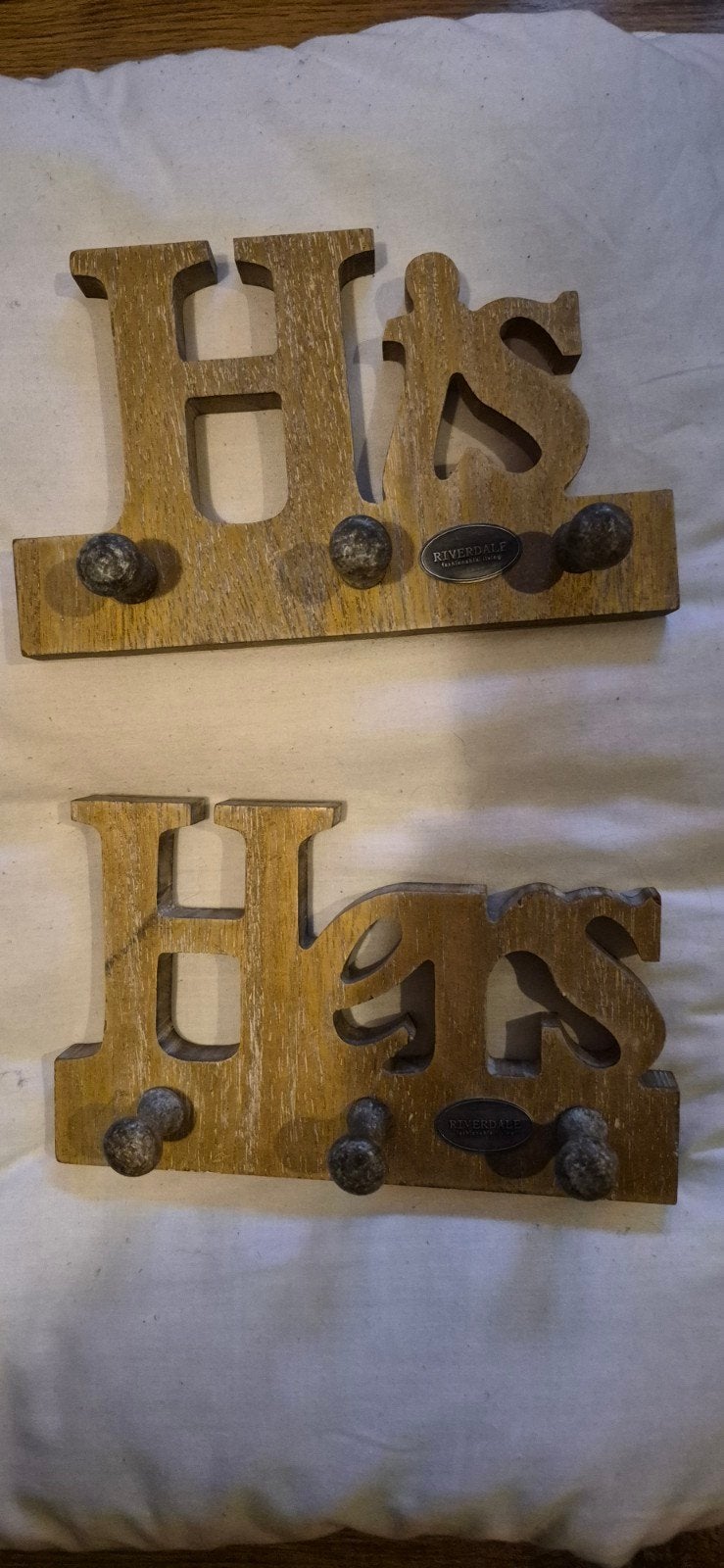 Riverdale kapstokken 'His' en 'Hers' - Hout, Huis en Inrichting, Gebruikt, Wandhaken, Ophalen of Verzenden, Minder dan 100 cm
