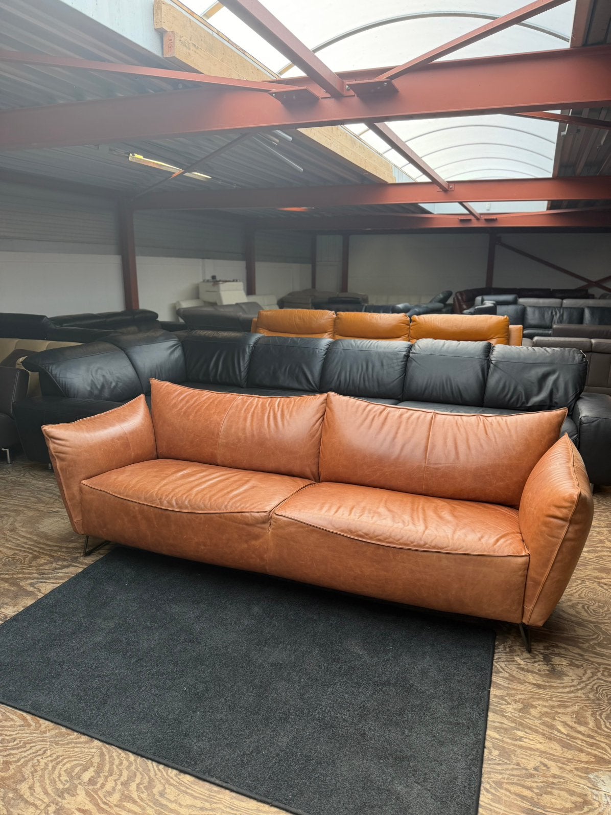 Cognac kleur design leren bank XL bankstel leer Yess Z.G.A.N, Huis en Inrichting, 2871SK, Verzenden, Design, Mariansoliak8@gmail.com