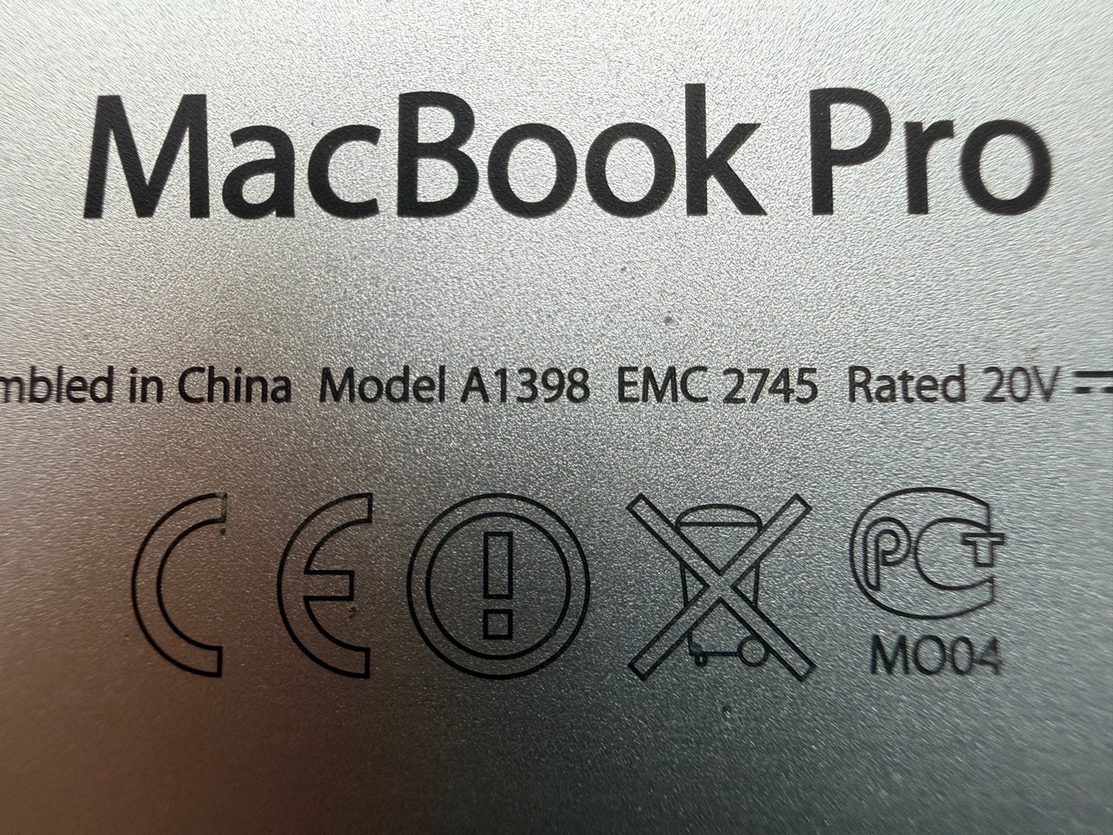 Foto 4 van MacBook Pro Retina 15” A1398 i7 16GB 1TB SSD MacOS Sequoia