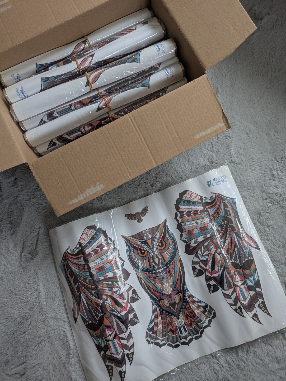 20 stuks Uil Muursticker - Kleurrijk en Decoratief, Verzenden, Boho, Meerkleurig, Kunststof