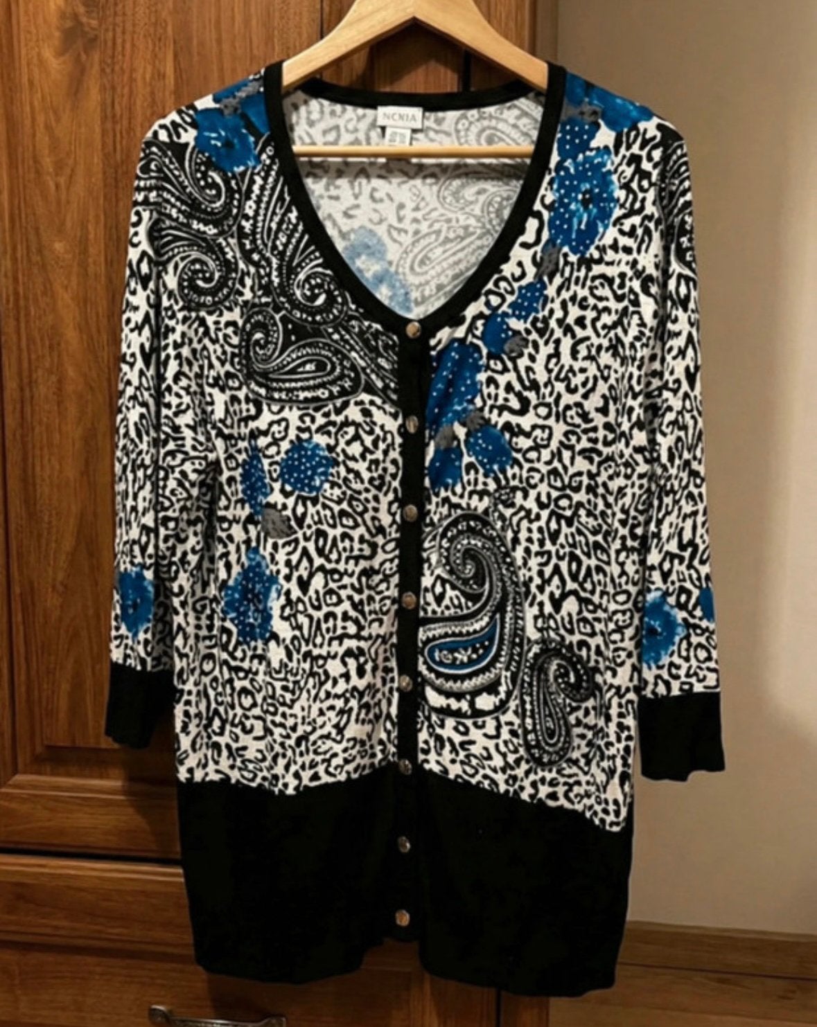 Mooi vest maat 42 maat XL, Kleding | Dames, Truien en Vesten, Verzenden, Zo goed als nieuw, Maat 42/44 (L), Blauw