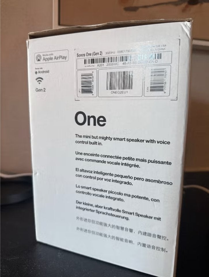 Foto 5 van Sonos One Gen 2 Wit - Nieuw in doos