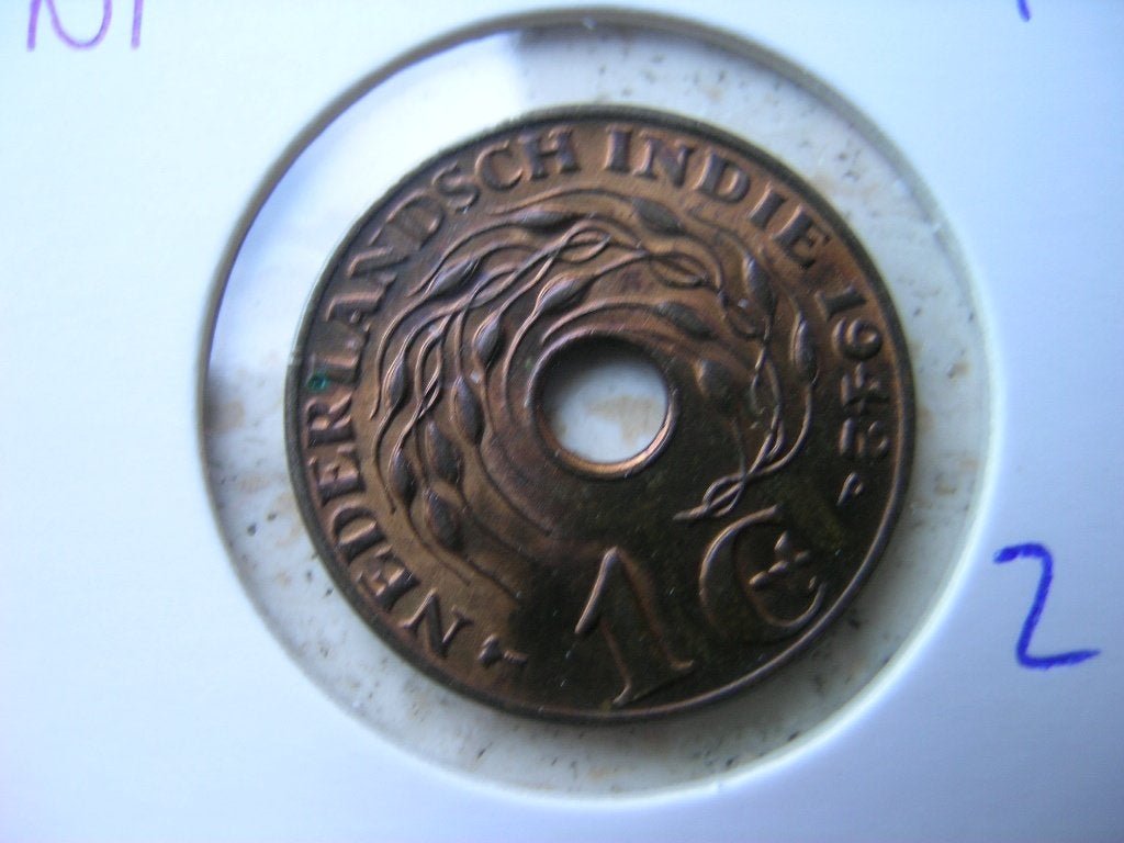 Cent 1942 P Nederlands Indie, Postzegels en Munten, Munten | Nederland, Ophalen of Verzenden, Koningin Wilhelmina, 1 cent, Losse munt