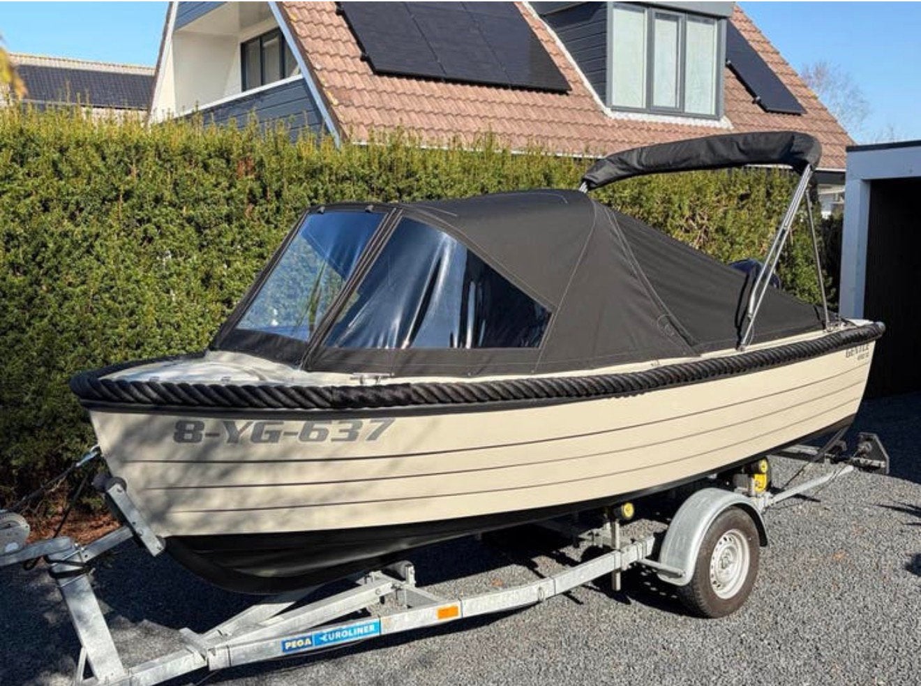 Gentle 490 XL Sloep 30 PK Tohatsu motor met trailer, Watersport en Boten, Ophalen, Zo goed als nieuw, Elektrische start, Buitenboordmotor
