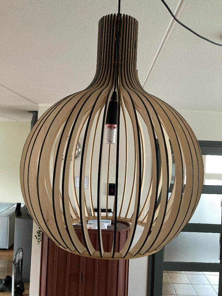 Nieuwe hanglamp van De Lampfabriek, zwart/hout 35 cm, Ilewap, Nieuw, Ophalen of Verzenden, Ilse@ilewap.nl