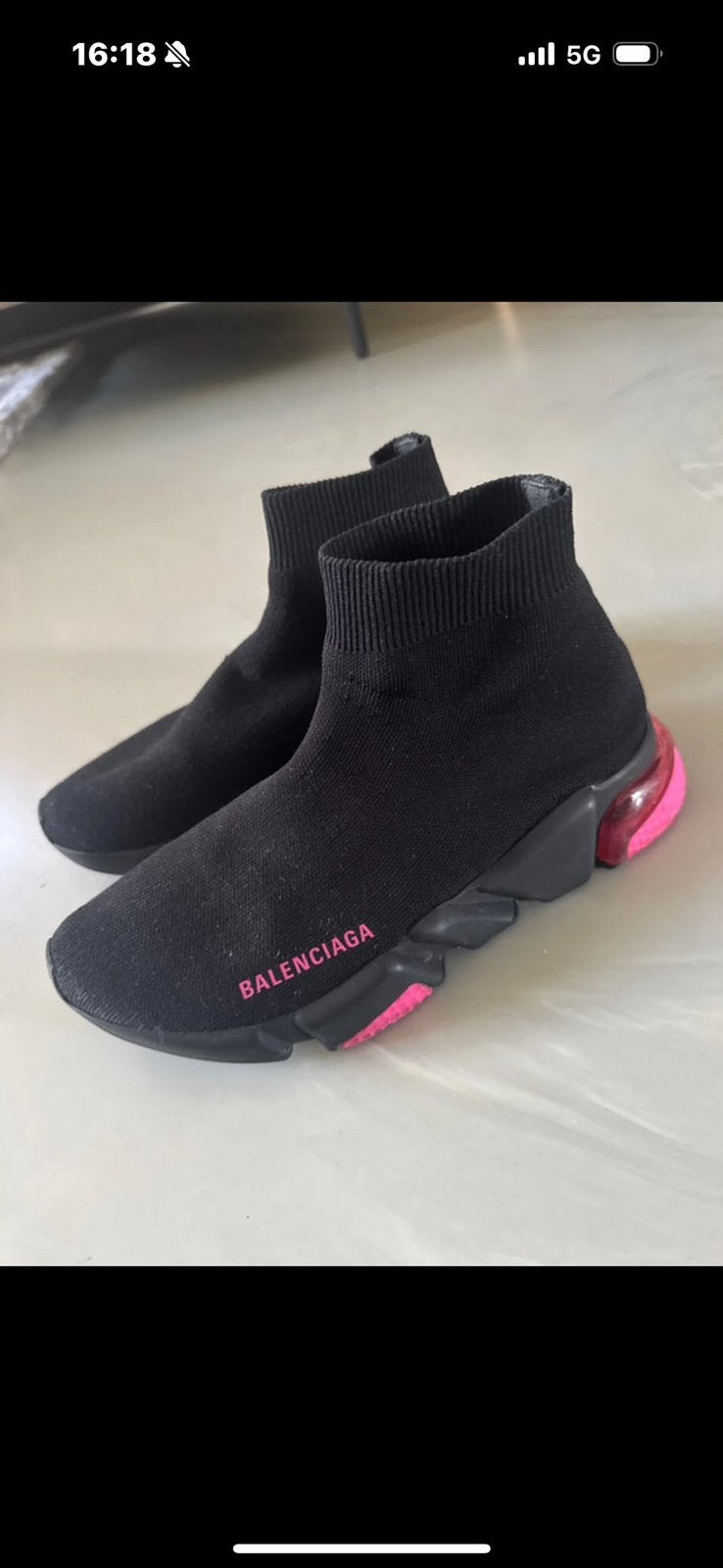 Balenciaga Speed maat 38, Kleding | Dames, Verzenden, Zo goed als nieuw, Zwart, Sneakers of Gympen