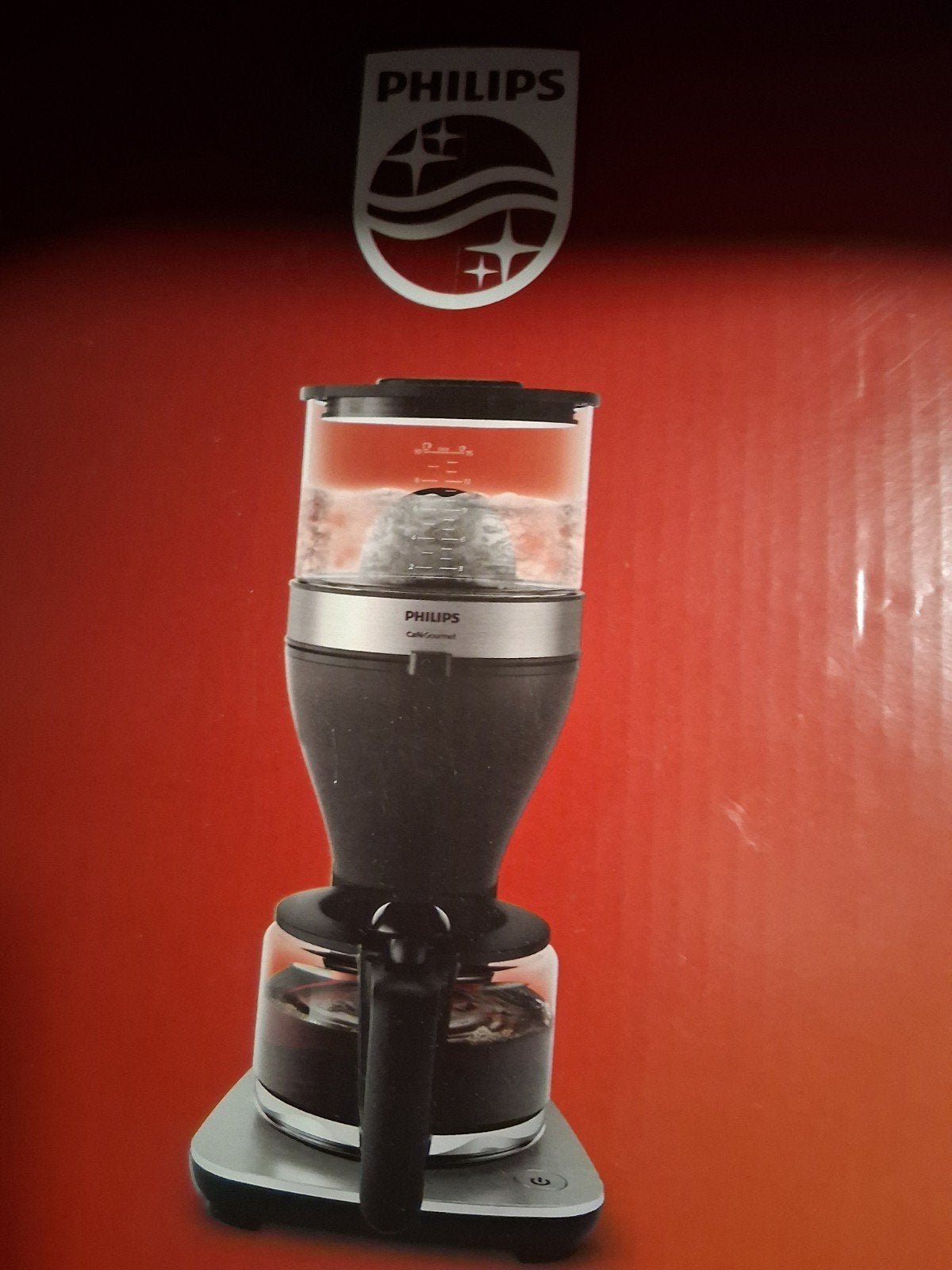 Philips Café Gourmet Koffiezetapparaat - Zwart/Zilver, Ophalen, Koffiemachine, Gemalen koffie, Zo goed als nieuw