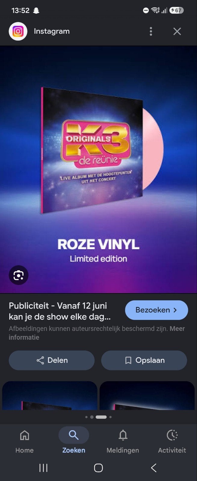 GEZOCHT DEZE K3 VINYL ROSE, Eén persoon