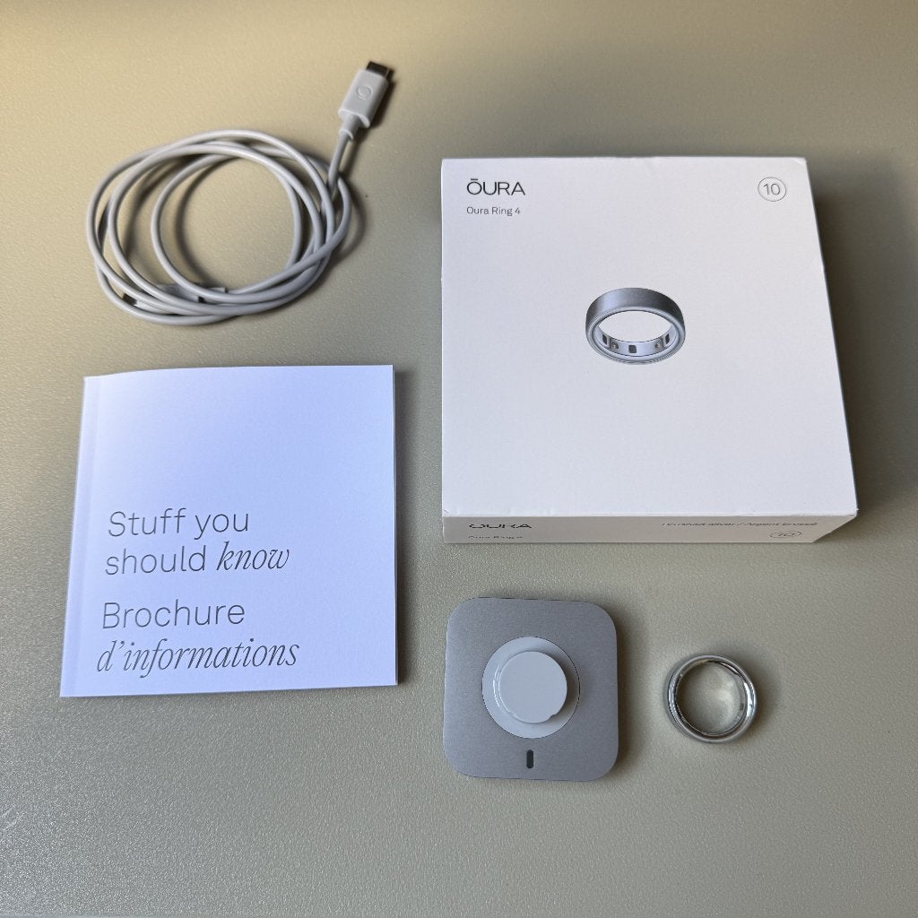 Oura Ring 4 Brushed silver (size 10), Gebruikt, IOS, Oura ring, Ophalen of Verzenden