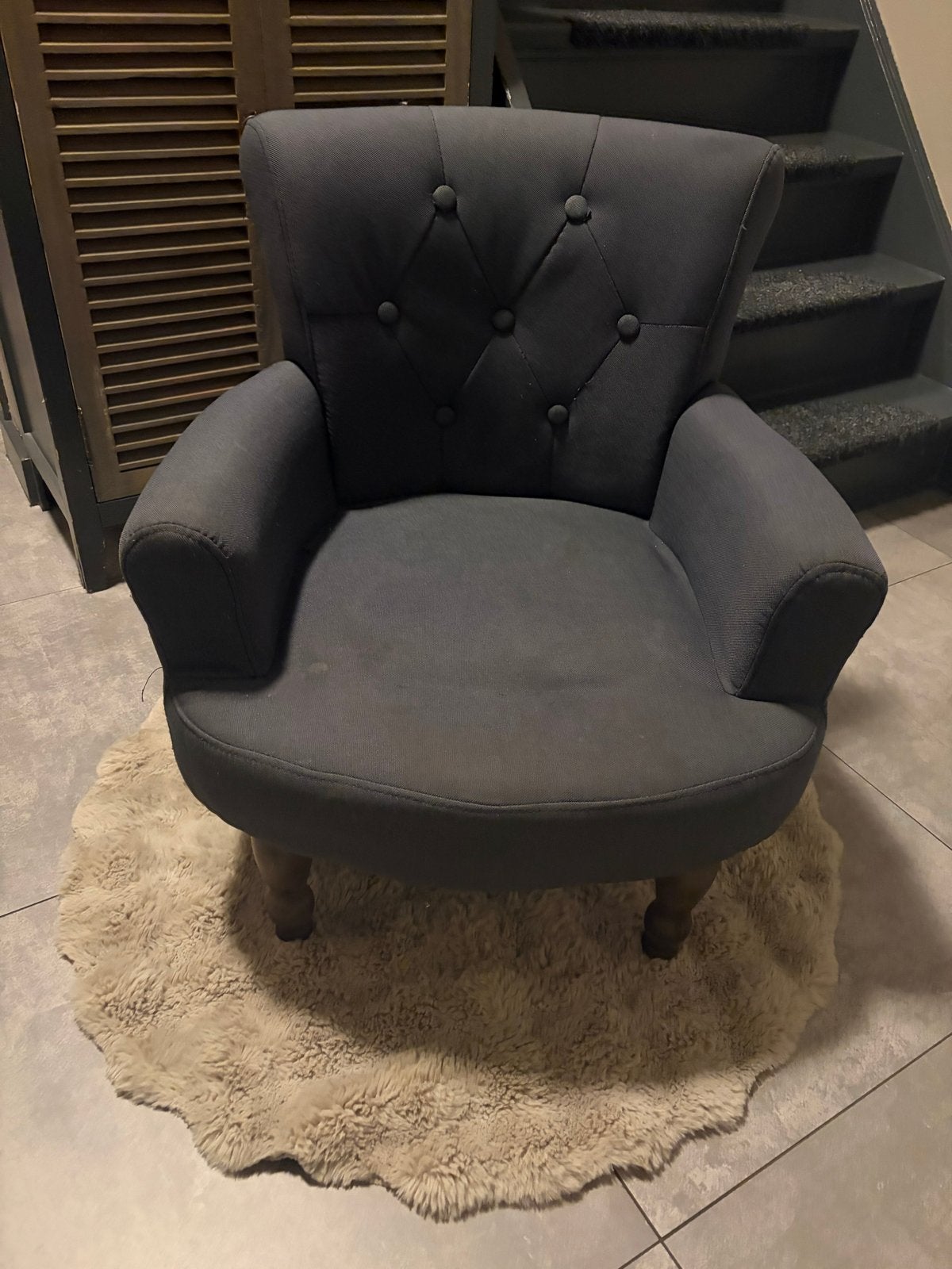 Kinderfauteuil - Grijs, Ophalen, Zo goed als nieuw, Overige typen